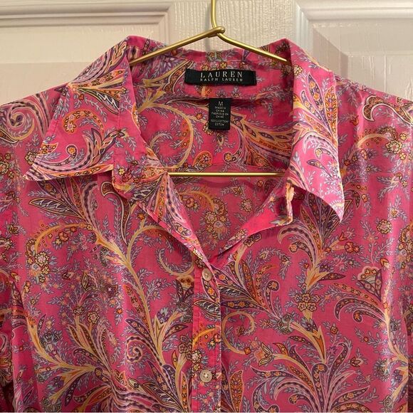 J. Crew Pink Paisley Blouse - Picture 2 of 5